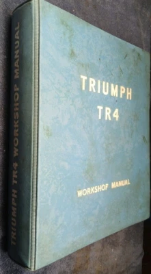 Triumph TR4 4A 1965 original manual de taller de fábrica con carpeta ~ segunda edición Foto 1 de 4