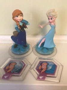 Figure e 2 dischi Disney Infinity Frozen Elsa & Anna Wii PS3 PS4 Xbox 360 & One - Foto 1 di 1