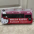 Hello Kitty Klawiatura USB Sanrio Sakar Różowa Hot Keys Odporna na rozlanie Nowa ZAPIECZĘTOWANA