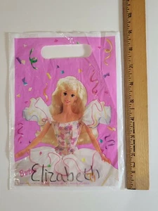 RARE Vintage Barbie Birthday Goodie Bag Plastic Bag Printed 90s Party 1994 EUC - Bild 1 von 5