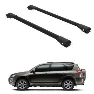 Roof Rack Cross Bars to Toyota RAV4 MK3 XA30 2006–2012 Black Set 2 Pcs - Picture 1 of 20