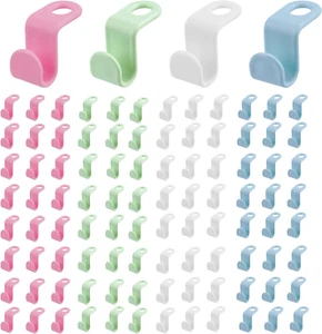 100PCS Clothes Hanger Connector Hooks,Hangers Organizer Smart Closet Space Saver - Picture 1 of 7