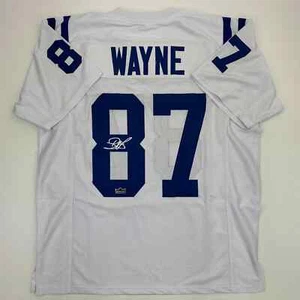 Facsimile Autographed Reggie Wayne Indianapolis White Reprint Jersey Men's XL - Picture 1 of 4