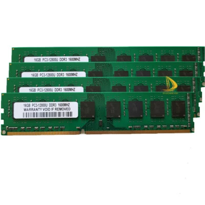 AMD 4x 16GB 2Rx4 PC3-12800 DDR3 1600 MHz 1.5V Desktop Memory RAM Only for AMD SD - Image 1 of 4