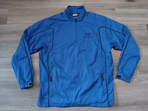 Giacca a vento Nike Golf uomo blu Infiniti logo auto Dri-Fit quarto zip taglia L - Foto 1 di 8