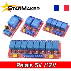Module relais 5V 12V - 1 2 4 6 8 canaux - High + Low level Optocoupleur - Foto 1 di 8