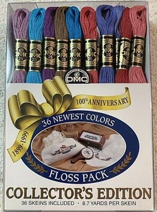 DMC Embroidery Floss 100th Anniversry Collector's Pack 36 Skeins Newest Colors - Picture 1 of 4