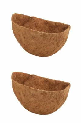Coco Wall Basket Liner Planter Garden Flower Pot Manger Boxes Coconut 40cm 2Pcs - Image 1 of 2