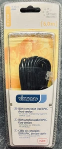 VIVANCO ISDN Anschlusskabel, RJ45 Stecker - RJ45 Stecker, 8 Pol., 6 m - Afbeelding 1 van 4