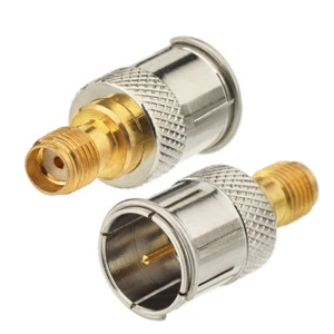 10pcs SMA Female to F-Type Plug Male Quick Push-on straight RF Connector Adapter - Picture 1 of 4