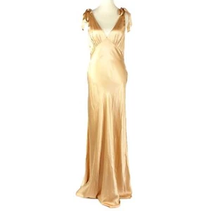Reformation Pernille Silk Maxi Dress NEW White Peace Satin Tie Shoulder Size M - Picture 1 of 8