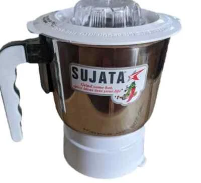 Sujata Grinder Tarro de Acero, 1000 ml (Blanco, Acero Inoxidable) 1 Litro/Frasco Foto 1 de 4