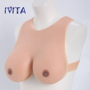 EE Cup Full Silicone Filled Breast Forms Transgender Big Fake Boobs Enhancers - Picture 1 of 10
