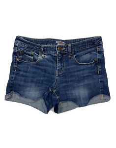 Mossimo Women Size 11 (Measure 30x4) Dark Cuffed Cut Off Jeans Shorts