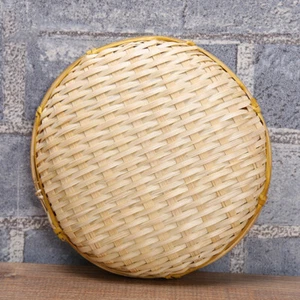 Bamboo Weaving Trays Handmade Storage Basket Outdoor Picnic - Picture 1 of 11