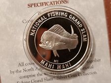MAHI MAHI - 1 oz .999 Fine Silver - National Fishing GRAND SLAM Proof Coin GIFT