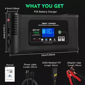 48V Lithium 36V 18A/13A AC/DC Battery Charger For Lithium Iron LiFePO4 AGM Gel - Picture 1 of 17