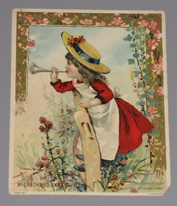 VINTAGE ADVERTISING McLAUGHLINS XXXX COFFEE THE DINNER HOUR VICTORIAN TRADE CARD - Picture 1 of 2