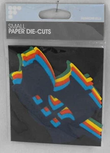 FRANCHEVILLE PAPER DIE CUTS SMALL PIRATE SHIP BOATS BLUE ORANGE YELLOW GREEN X 2 - Picture 1 of 1