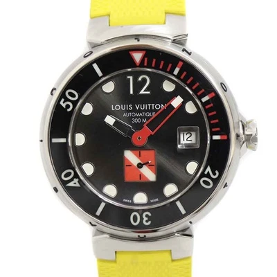 Louis Vuitton Tambour Q103A 43 mm acero inoxidable esfera negra automático #KN541 Foto 1 de 4