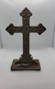 Gusseisen Kreuz Statue Deko Gothic Fleur de Lis 6,5" - Bild 1 von 5