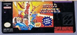 World Heroes (Super Nintendo Entertainment System, 1993 SNES) Tested & Working  - Picture 1 of 10