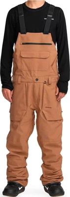 Volcom Roan Bib Overall Men's Snow Pants, Terra Brown, X-Large - Image 1 of 2