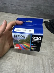 Epson 220 Color Ink Cartridges 4 Pack Cyan /Magenta /Yellow/Black Exp 2026 - Picture 1 of 8