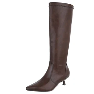 Stivali donna Used Look con zip design Ital 0149 colore marrone - Foto 1 di 11