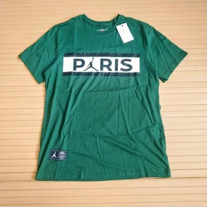 Nike Jordan PSG T Shirt Large Green Mens Tee Top Sports Football Training Gym - Picture 1 of 9