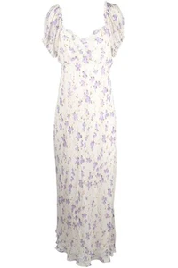 LOVESHACKFANCY CREAM CHIFFON MAXI DRESS LARGE - Picture 1 of 4