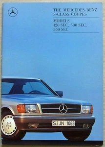 MERCEDES BENZ 420SEC 500SEC 560SEC Car Sales Brochure Jan 1988 #0953 02-01/0188 - Picture 1 of 5