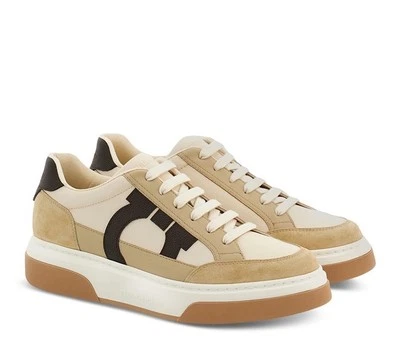 全新 Salvatore Ferragamo Cassina 男式时尚运动鞋 Gancio 标志 10 $895 — 第 1/4 张图片