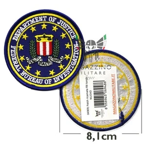 Patch Ricamata termoadesiva FBI DEPARTMENT OF JUSTICE FEDERAL BUREAU OF INVESTIG - Picture 1 of 1