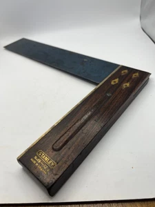 Vintage Stanley No. 19 Brass Fitted 12” Woodworkers’ Try Square - Picture 1 of 12