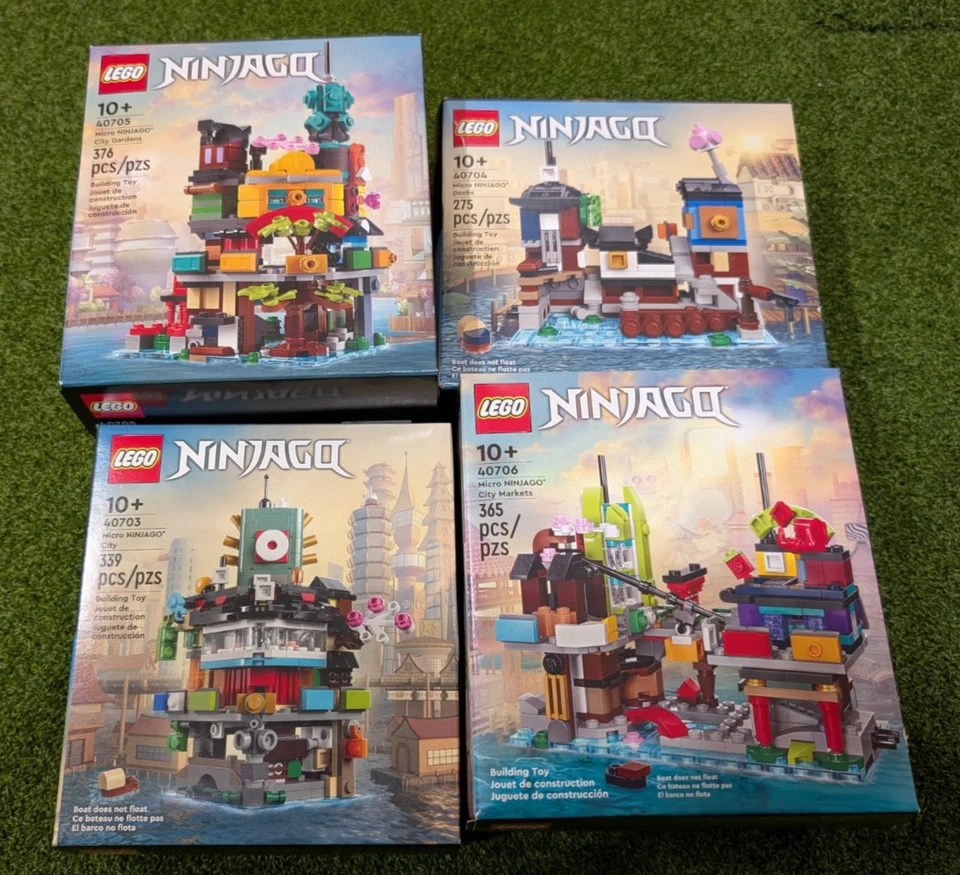 Brand New LEGO Micro Ninjago City COMPLETE SET #40703, #40704, #40705, #40706 - Image 1 of 1
