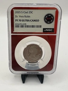 2025 S 25c Clad Dr. Vera Rubin Quarter PF 70 Ultra Cameo, Guide $27.50 - Picture 1 of 9