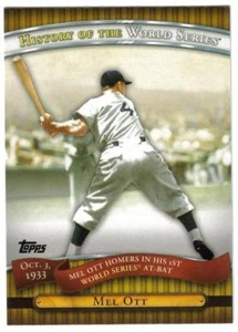 2010 Topps History Of World Series Mel Ott #HWS7 New York Giants - Picture 1 of 1
