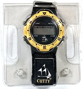 Cutty Sark Digital Watch Black And Yellow With Sailboat Logo, New - Picture 1 of 6