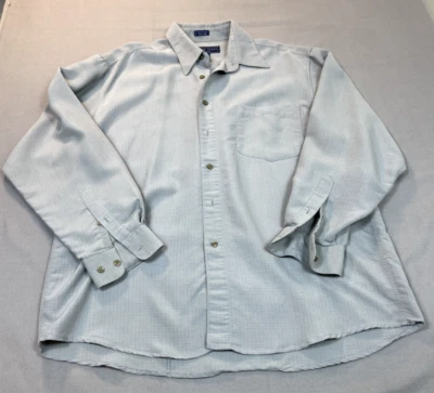 Camisa Andrew Fezza Para Hombre Grande L Gris Manga Larga Botón Delantero Foto 1 de 4