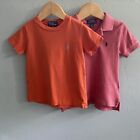 Polo Ralph Lauren Boys 2 2T Shirt Lot Short Sleeve Orange Red 