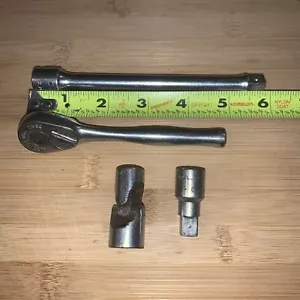 CORNWELL 4 pc. tool lot TR-32 short 3/8 Dr. ratchet, extensions,swivel socket - Picture 1 of 23