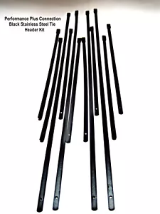 Kit de envoltura de escape de cierre de acero inoxidable negro 4-14"" y 8-7,9"" hecho en EE. UU. - Imagen 1 de 2