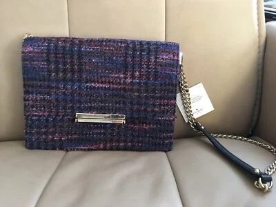 Nuevo con etiquetas Bolso sin asas Kate Spade New York Emerson Place Lenia Tweed Cadena Dorado Foto 1 de 4
