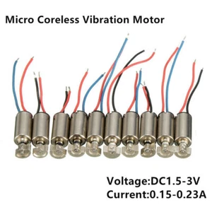 10PCS 4x8mm DC 1.5-3V Micro Cell Phone Coreless Vibration Motor Vibrator RC TOY - Picture 1 of 6