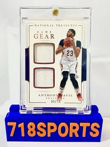 2016 NATIONAL TREASURES DUAL GAME USED JERSEY ANTHONY DAVIS #05/75.. - Picture 1 of 2