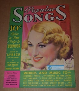 Popular Songs June 1935 - Grace Moore - Picture 1 of 7