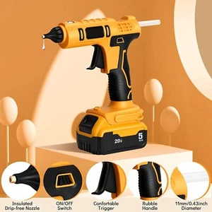 Cordless Hot Melt Glue Gun For Dewalt 20V Battery Electric Repair DIY Power Tool - Picture 1 of 7