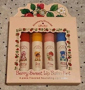 Strawberry Shortcake Berry Sweet Lip Balm Set - 4 Piece Flavored Lip Balm Set - Picture 1 of 3