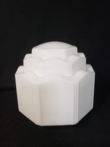 Antique Art Deco Skyscraper Style Pendant Lamp Shade @ 7-3/4" Tall Cover